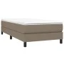 Box spring bed with taupe gray fabric mattress 100x200 cm by vidaXL, Beds and slatted bases - Ref: Foro24-3144057, Price: 298...