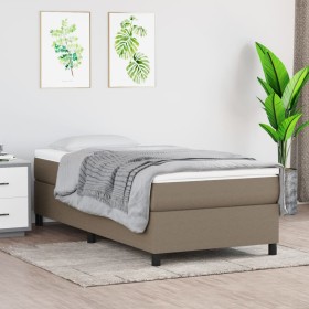 Cama box spring con colchón tela gris taupe 100x200 cm de vidaXL, Camas y somieres - Ref: Foro24-3144403, Precio: 313,21 €, D...