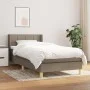Box spring bed with taupe gray fabric mattress 100x200 cm by vidaXL, Beds and slatted bases - Ref: Foro24-3130253, Price: 341...