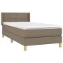 Box spring bed with taupe gray fabric mattress 100x200 cm by vidaXL, Beds and slatted bases - Ref: Foro24-3130253, Price: 341...