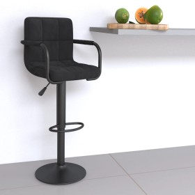 Taburete de cocina de terciopelo negro de vidaXL, Taburetes de cocina - Ref: Foro24-334645, Precio: 89,43 €, Descuento: %