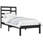 Estructura de cama madera maciza individual negra 75x190 cm de vidaXL, Camas y somieres - Ref: Foro24-3105759, Precio: 120,07...