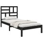 Estructura de cama madera maciza individual negra 75x190 cm de vidaXL, Camas y somieres - Ref: Foro24-3105914, Precio: 118,62...