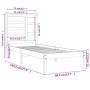 Estructura de cama madera maciza individual negra 75x190 cm de vidaXL, Camas y somieres - Ref: Foro24-3105759, Precio: 120,07...