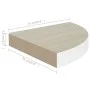 Estante de esquina de pared MDF roble y marrón 25x25x3,8 cm de vidaXL, Estantes y estanterías - Ref: Foro24-326630, Precio: 1...
