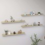 Estantes de pared 4 unidades roble Sonoma 100x9x3 cm de vidaXL, Estantes y estanterías - Ref: Foro24-326687, Precio: 35,38 €,...