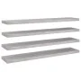 Floating wall shelf 4 pcs concrete gray MDF 120x23.5x3.8 cm by vidaXL, Shelves and shelves - Ref: Foro24-326608, Price: 75,49...