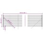 Cerca de alambre de acero galvanizado verde 1,6x25 m de vidaXL, Paneles de vallas - Ref: Foro24-154076, Precio: 194,34 €, Des...