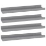 Estantes de pared 4 unidades gris 40x9x3 cm de vidaXL, Estantes y estanterías - Ref: Foro24-326674, Precio: 21,24 €, Descuent...