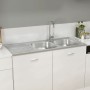 Fregadero de cocina doble seno acero inoxidable 1200x500x155 mm de vidaXL, Fregaderos - Ref: Foro24-147238, Precio: 158,73 €,...