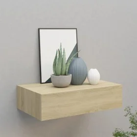Estante con cajón de pared MDF roble 40x23,5x10 cm de vidaXL, Estantes y estanterías - Ref: Foro24-330247, Precio: 47,87 €, D...