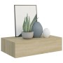 Estante con cajón de pared MDF roble 40x23,5x10 cm de vidaXL, Estantes y estanterías - Ref: Foro24-330247, Precio: 49,40 €, D...