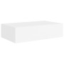 Estante con cajón de pared MDF blanco 40x23,5x10 cm de vidaXL, Estantes y estanterías - Ref: Foro24-330241, Precio: 40,11 €, ...