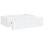 Estante con cajón de pared MDF blanco 40x23,5x10 cm de vidaXL, Estantes y estanterías - Ref: Foro24-330241, Precio: 40,11 €, ...