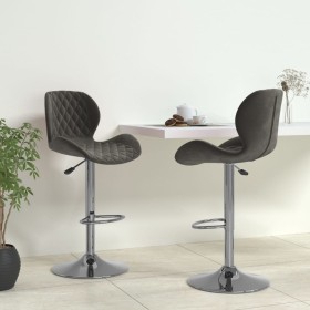 Taburetes de cocina 2 unidades terciopelo gris oscuro de vidaXL, Taburetes de cocina - Ref: Foro24-334912, Precio: 123,09 €, ...