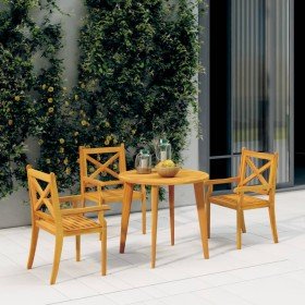 Sillas de comedor de jardín 3 uds madera maciza de acacia en Sillas de jardín | Comprar online en Foru.es