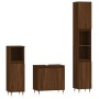 Set de muebles baño 3 pzas madera contrachapada roble marrón de vidaXL, Muebles de baño - Ref: Foro24-3190274, Precio: 175,78...