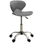 Silla de oficina de cuero sintético gris de vidaXL, Sillas de oficina - Ref: Foro24-3088630, Precio: 84,65 €, Descuento: %
