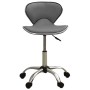 Silla de oficina de cuero sintético gris de vidaXL, Sillas de oficina - Ref: Foro24-3088630, Precio: 84,65 €, Descuento: %