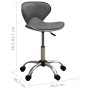 Silla de oficina de cuero sintético gris de vidaXL, Sillas de oficina - Ref: Foro24-3088630, Precio: 84,65 €, Descuento: %
