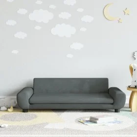 Dark gray velvet children's sofa 100x54x33 cm by vidaXL, Baby and Toddler Furniture - Ref: Foro24-3196381, Price: 105,83 €, D...