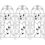 Soporte para plantas trepadoras 3 uds hierro negro 40x100 cm de vidaXL, Soportes para macetas - Ref: Foro24-47099, Precio: 29...