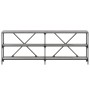 Mesa consola hierro y madera ingeniería gris Sonoma 200x30x75cm de vidaXL, Mesas auxiliares - Ref: Foro24-832861, Precio: 91,...