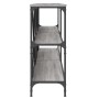 Mesa consola hierro y madera ingeniería gris Sonoma 200x30x75cm de vidaXL, Mesas auxiliares - Ref: Foro24-832861, Precio: 91,...
