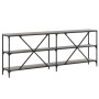 Mesa consola hierro y madera ingeniería gris Sonoma 200x30x75cm de vidaXL, Mesas auxiliares - Ref: Foro24-832861, Precio: 91,...