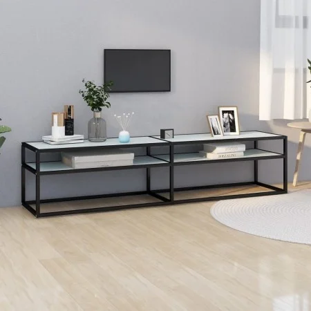 Mueble de TV vidrio templado color mármol blanco 180x40x40,5 cm de vidaXL, Muebles TV - Ref: Foro24-331724, Precio: 104,73 €,...