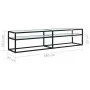 Mueble de TV vidrio templado color mármol blanco 180x40x40,5 cm de vidaXL, Muebles TV - Ref: Foro24-331724, Precio: 104,73 €,...