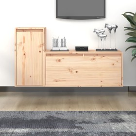 Muebles para TV 2 piezas madera maciza de pino de vidaXL, Muebles TV - Ref: Foro24-3100109, Precio: 107,21 €, Descuento: %