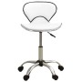 Taburete de salón de belleza de cuero sintético blanco de vidaXL, Sillas de peluquería - Ref: Foro24-323673, Precio: 83,62 €,...