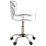 Taburete de salón de belleza de cuero sintético blanco de vidaXL, Sillas de peluquería - Ref: Foro24-323673, Precio: 83,62 €,...
