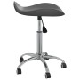 Taburete de salón de belleza de cuero sintético gris de vidaXL, Sillas de peluquería - Ref: Foro24-323688, Precio: 57,03 €, D...