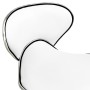 Taburete de salón de belleza de cuero sintético blanco de vidaXL, Sillas de peluquería - Ref: Foro24-323673, Precio: 83,62 €,...