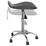 Taburete de salón de belleza de cuero sintético gris de vidaXL, Sillas de peluquería - Ref: Foro24-323688, Precio: 57,03 €, D...