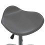 Taburete de salón de belleza de cuero sintético gris de vidaXL, Sillas de peluquería - Ref: Foro24-323688, Precio: 57,03 €, D...
