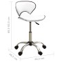 Taburete de salón de belleza de cuero sintético blanco de vidaXL, Sillas de peluquería - Ref: Foro24-323673, Precio: 83,62 €,...