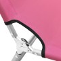 Tumbona plegable de acero y tela rosa en Tumbonas | Comprar online en Foru.es
