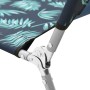 Tumbona plegable de acero y tela estampado de hojas en Tumbonas | Comprar online en Foru.es