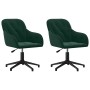 Sillas de comedor giratorias 2 unidades terciopelo verde oscuro en Sillas de comedor | Comprar online en Foru.es