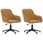 Sillas de comedor giratorias 2 unidades terciopelo marrón en Sillas de comedor | Comprar online en Foru.es
