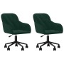 Sillas de comedor giratorias 2 unidades terciopelo verde oscuro en Sillas de comedor | Comprar online en Foru.es
