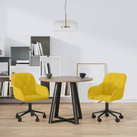 Sillas de comedor giratorias 2 uds terciopelo amarillo en Sillas de comedor | Comprar online en Foru.es