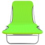 Tumbonas plegables 2 unidades acero y tela verde en Tumbonas | Comprar online en Foru.es