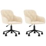 Sillas de comedor giratorias 2 uds terciopelo crema en Sillas de comedor | Comprar online en Foru.es