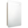 Armario de baño con espejo y LED blanco y roble 60x11x80 cm de vidaXL, Tocadores de baño - Ref: Foro24-326508, Precio: 122,20...
