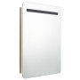 Armario de baño con espejo y LED blanco y roble 60x11x80 cm de vidaXL, Tocadores de baño - Ref: Foro24-326508, Precio: 122,20...
