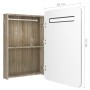 Armario de baño con espejo y LED blanco y roble 60x11x80 cm de vidaXL, Tocadores de baño - Ref: Foro24-326508, Precio: 122,20...